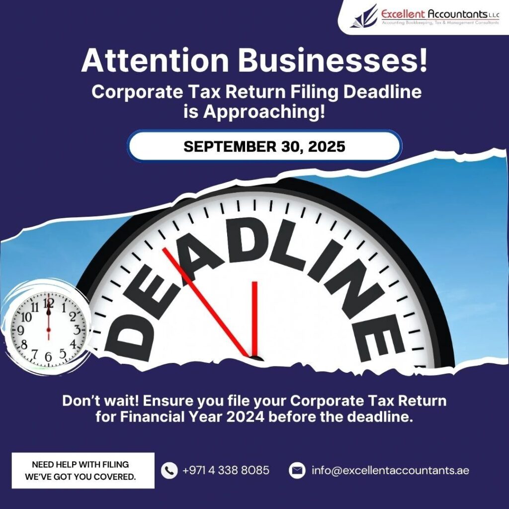 corporate tax uae deadline September 30 2025